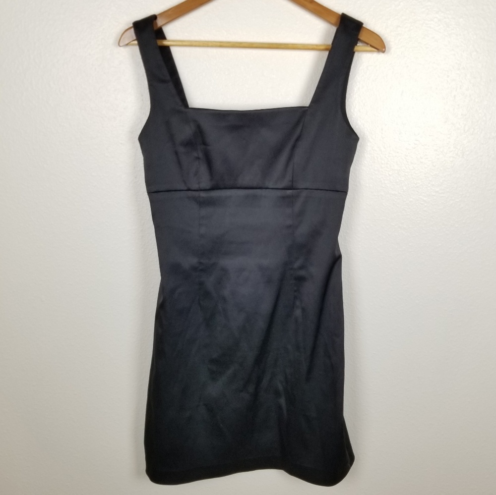 Laundry by Shelli Segal Black Satin Dress 6